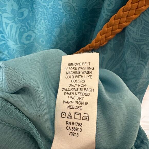 Maurices‎ Blue Floral High Low Tank Dress With Braided Belt Size 3X - Picture 8 of 8